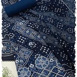 Womens Rayon Bandhani Print Unstitch Dress Material With Sequins-image-10