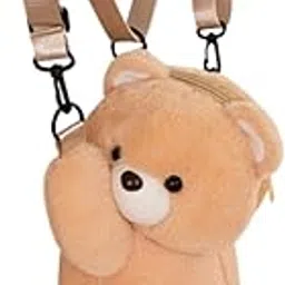 enakshi (label) Plush Bear Backpack Lovely Casual with Adjustable Strap Travel Backpack Light Brown|Clothing, Shoes & Accessories-picture-34