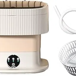 CLUB BOLLYWOOD®Foldable Mini Washing Machine 10L Easy To Carry For Dorm Apartment Underwear Khaki 60W|Home & Garden | Major Appliances | Washers & Dryers |1 Mini Folding Washing Machine(Eu Adapter)-picture-48