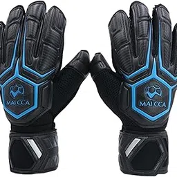 SAZ DEKOR Goalkeeper Gloves Nonslip Adjustable Professional Breathable Football Gloves Black Blue Size 8-image-92