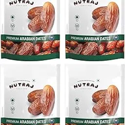 Nutraj UAE Arabian Dates 2kg (500g X 4) Pouch | Khajur | Dry Fruits and Nuts | Grocery image 1
