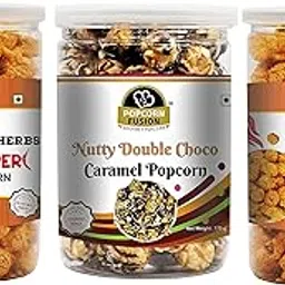 Popcorn Fusion-Nutty Double Chocolate Caramel Popcorn & Sizzling Herbs Peri Peri Popcorn-Pack of 3-260g-picture-13