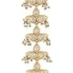 kushal's Green Victorian Plated Ethnic Kundan Tikka - 415274-picture-19