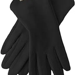 SANNDHI Women's Winter Touch Screen Windproof Gloves - Fleece Lined, Thick Warm Gloves-Black-image-4