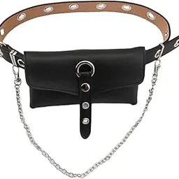 bnf Mini Waist Pouch Gothic Women PU Leather Fanny Pack with Belt | Clothing, Shoes & Accessories | Womens Accessories | Belts-picture-27