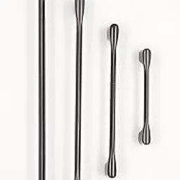 RENETIO Wardrobe Handles, Cabinet Handles, Drawer Pull Handles Black Finish (Pack of 4) (10 INCH)-picture-16