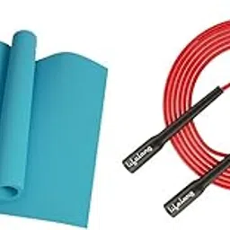Lifelong LLYM93 Yoga mat & Skipping Rope (275cm, Red and Black)-image-11