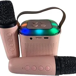 NAVIITA Wireless Karaoke Speaker Y1, Portable Bluetooth System with Dual Microphones, RGB Lighting, 6W Output, Type-C Charging, TF Card Support, Pink (Blue)-picture-26