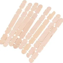 53ARTS 50PCS Ice Cream Paddle Spoon DIY ice Cream Sticks Popsicle Craft Sticks Ice Sticks Wooden ice Cream Sticks Wax applicator Sticks DIY Wood Preschool Modeling Bamboo-image-92