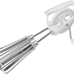 ELBME Manual Hand Mixer, Hand Crank Easy Operation Egg Beater High Efficiency for Cooking (White)-picture-17