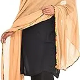 Nakoda Creation Pure Cotton Solid Women Dupatta (Samosa Cotton Dupatta_Beige)-picture-38