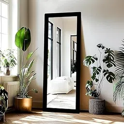 Creative Arts n Frames 18 x 60 inch Full Length Dressing Chevel Long Fiber Wood Rectangular Wall Hanging Wall Leaning Framed HD Mirror Home Wall Living Room Decor Items (Classic Black.)-picture-15