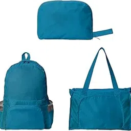 Jaide Foldable Travel Duffel Bag| Sports Gym Duffle Bag| Shoulder Handbag for Women| Large Capacity Bag with Shoe & Wet Clothes Compartments (Sky Blue)-picture-37