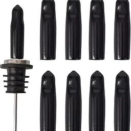 BIRDBRID,Black Liquor Pourer Cap, Wine Accessories, Wine Stoppers & Pourers, Oil Pourer Cap, Cocktail Accessories, Bartender Tools, Black, Standard Fit,Pack of 8 PCS Set-picture-27