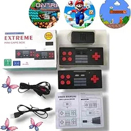 GAME GURU 8 Bit Video Game Console 620 U-Stick Extreme Mini Game Box Built-In 620 Games With Wireless Controllers,for 12 months and up,color Black-picture-47