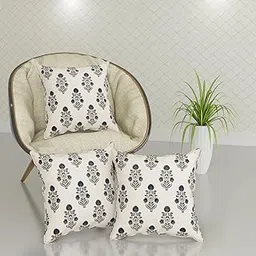 Trance Home Linen Cotton Thick Printed 24X24 Inch Cushion Covers Only For Sofa&Diwan|Throw Pillow/Small Cushion Pillow Covers (24X24 Inch|60Cmx60Cm,Aangan Blue) Set Of 3,180 TC-picture-29