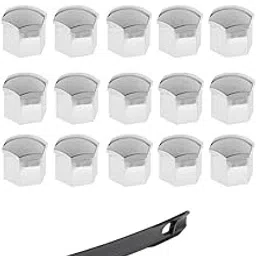 ATORSE® 20 Pieces Car Truck Wheel Tyre Center Hub Screw 21Mm Protective Cap Silver-picture-28