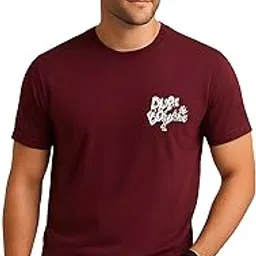 Cotton Round Neck T-Shirt for Men and Women, Summer Casual Wear, Short Sleeve, Regular Fit, Breathable, Solid Pattern, Unisex, Machine Washable-picture-19