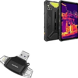 Smart Gadget Compatible with Ulefone Armor Pad 4 Ultra Thermal - AllReader SD Card Reader, microSD Card Reader SD Compact USB - Jet Black-picture-46