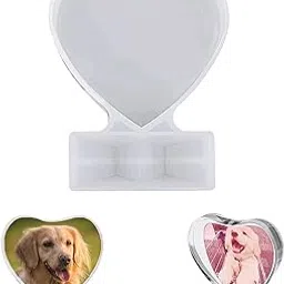 PEACORA Heart Photo Frame Resin Mould | Love Picture Frames Silicone Epoxy Casting Mould - Silicon Moulds for Resin Art Kit - DIY Resin Moulds for Craf (White)-picture-11