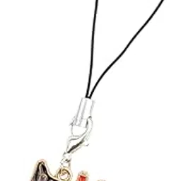 Vintage Sewing Machine Charm Phone Strap, Metal Pendant, Black and Bronze-image-22