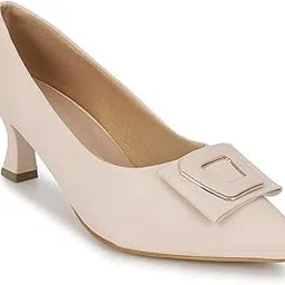 lydc london Women’s Cream Pumps | Ultra-Comfort Formal Heels for Office, Workwear, Parties & Daily Fashion | Lightweight All-Day Wear Heels for Women-picture-44