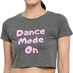 The Dance Bible Women Stylish Half Sleeve Round Neck Cotton Printed Crop Top-picture-25