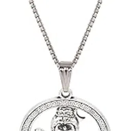 czardonic Shivji Silver Religious Pearl Stainless Steel Pendant Neckpiece | Certified & Authentic Neckpiece | Stylish & Fancy Necklace for All Men & Women-picture-47