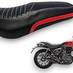 autoleopard Hunter 350 Bike SEAT Cover Vegan Leather,Hand Crafted,Water Resistant,10 mm Rubber Cushion Foam-image-2