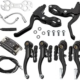 Complete Bike Brake Set Universal Bike Front and Rear MTB Brake Inner and Outer Callipers Cables Lever Kit Replacement for Hybrid Brake-image-37