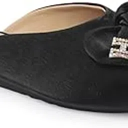 carlton london Women's Neutral Bow Accent Comfort Mules-picture-15