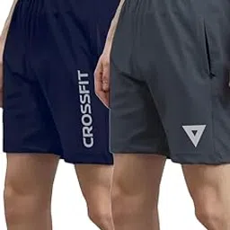 selvia Men's Knitted Lycra Full Elastic Active Stretchable Sports Wear | Gym Wear Shorts Combo Pack of 2-picture-31