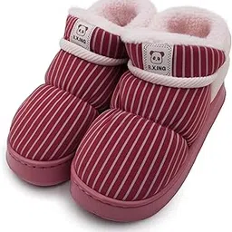 Women’s Soft Plush Indoor Slippers with Cute Bear Design and Bow | Warm, Cozy & Anti-Slip House Footwear | For Girls and Ladies-image-5