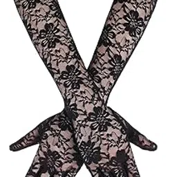 partytoko Women's Ladies Opera Evening Party Long Gloves Black - M (1 pair)-picture-37