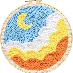 bnf® Moon Star Punch Needle Kit Soft Yarn DIY Needlework Embroidery Craft A | Punch Needle Kits | Hand Embroidery Kits | Embroidery & Cross Stitch | Needlecrafts & Yarn | Crafts-picture-13