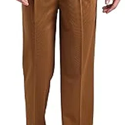 indiclub Men's Korian Style Pleated Stretchable Formal Trousers-picture-51