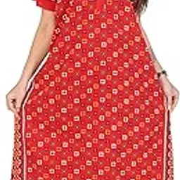 femimode Women's Cotton Solid Maxi Nighty-picture-16