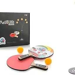 Table Tennis Trainer Toys for Kids Boys & Girls, Rebound Rackets and Balls Base Training Practice Set, Outdoor Indoor Games for Adults Athletes (Multi)-picture-31