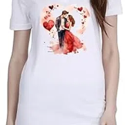 Couple Heart White Women Polo T-Shirt-picture-44