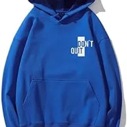Women 's Casual Hooded Neck Regular Fit Fleece Don't Quit Printed Hoodie for Winters Wear (L (P-408)-picture-30