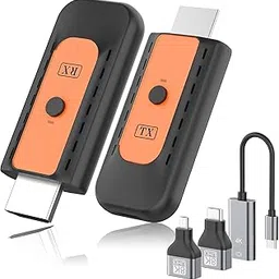 NETSYTE Wireless HDMI Transmitter and Receiver, 2.4G/5.8G Plug & Play Wireless HDMI Extender, 4K Decode 1080P Output Up to 382FT/100M, for Video and Audio to Monitor from Laptop/TV Box/Projector-image-83