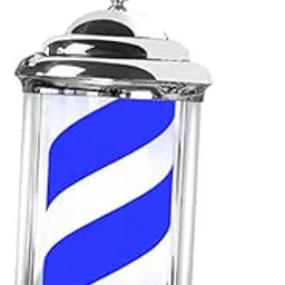 CALANDIS™ Barber Pole Light Rainproof Barber Shop Rotating Light for Business Activity Blue White 28cm | Salon & Spa Supplies | Salon & Spa Equipment-picture-53