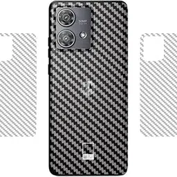 DVANK™ (Pack of 2) Back Lamination Skin Compatible for Motorola Edge 40 NEO || 3D Carbon Fiber Ultra-Thin Protective Film (Transparent) with Easy Installation KIT image 1