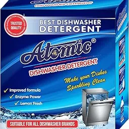 Atomic Dishwasher Detergent Power Gives Ultra Crystal Clear Finish = 900GM Tested by| APCL London|-picture-34