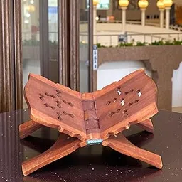 Woodino Sheesham Wood Best Quality Holy Book Stand for Quran/Bible/Ramayan Rehal Folding Book Holder(Size-15 inch)-picture-16