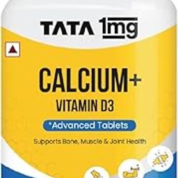 TATA 1mg Calcium & Vitamin D3 supplement with Zinc, Magnesium & Alfalfa | High absorption Calcium Citrate Malate form | 500mg Calcium & 400iu Vitamin D3 | For strong bones & joints | 60 tablets-picture-4