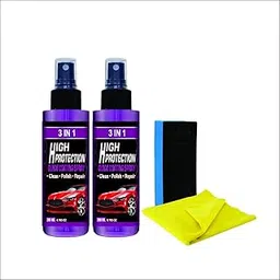 SWISS GOLD Car Shine 3-in-1 High Protection Car Polish Spray 200ml, Quick Car Coating Agent, Water-Proof, Fouling Resistance, Anti-Aging, clean, Restore, and Polish (200ml (Pack of 2))-picture-34