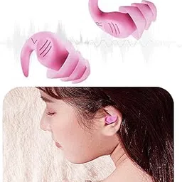 CLUB BOLLYWOOD® Noise Reduction Ear Plugs Silicone Sound Blocking for Sleep Snoring Swimming Pink | Health Care | Sleeping Aids-image-93