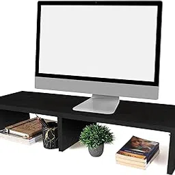 ABOUT SPACE Shoe Rack - Slim Shoe Stand with Partition DIY Engineered Wood Multipurpose Storage Organizer Slipper Stand for Home Living Room (L 90 x B 30 x H 16 cm-Black Mahogany)-image-62