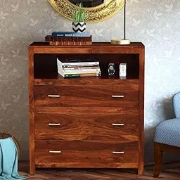 Cobra Craft Side Board Cabinet for Living Room | Storage Cabinet For Dining Room | Wooden Cabinet with Drawers | Wood Chest of Drawer For Living room (Solid Wood, Teak Finish, 40×17×46 Inch)-image-53